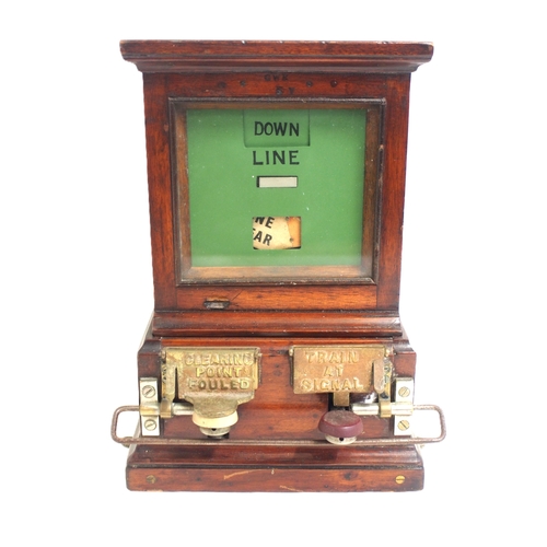 1150 - GWR Spagnoletti pegging block instrument, flag free moving, in ...