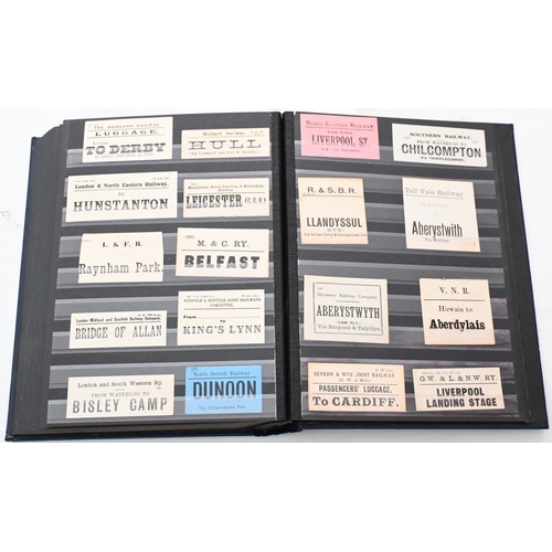 1305 - Luggage labels, Pre-Group collection in stock book, GNSR, D&A ...