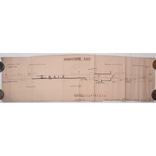 1269 - Four official Office Copy signal box rolled diagrams