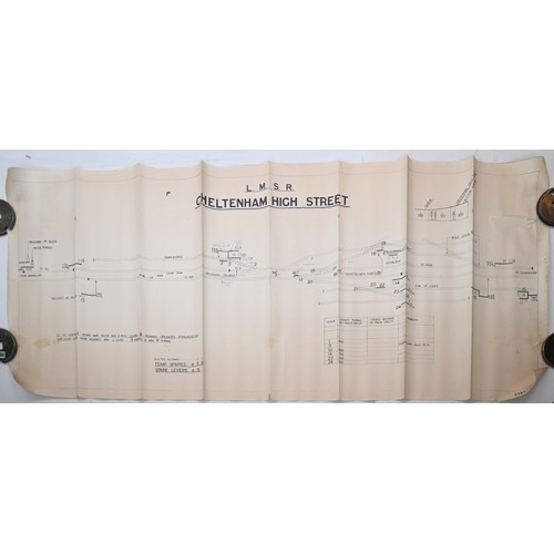 1269 - Four official Office Copy signal box rolled diagrams
