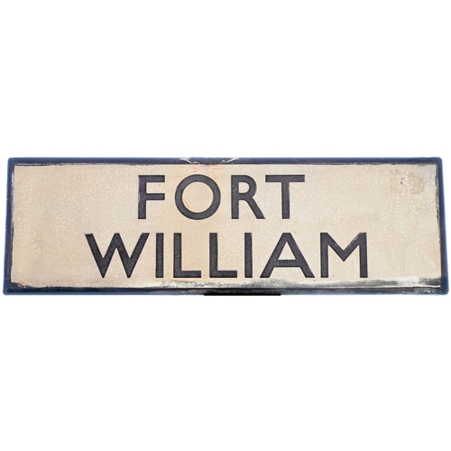 1 - An LNER lamp tablet, FORT WILLIAM, (f/f), from the West Highland Line. Enamel, 16