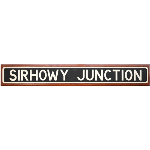 25 - A BR(W) signal box nameboard, SIRHOWY JUNCTION, from the Hengoed to Penar Junction route, closed in ... 