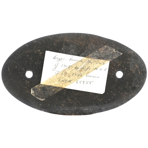 298 - A worksplate, LONDON & NORTH EASTERN RAILWAY, 65855, BEYER ...
