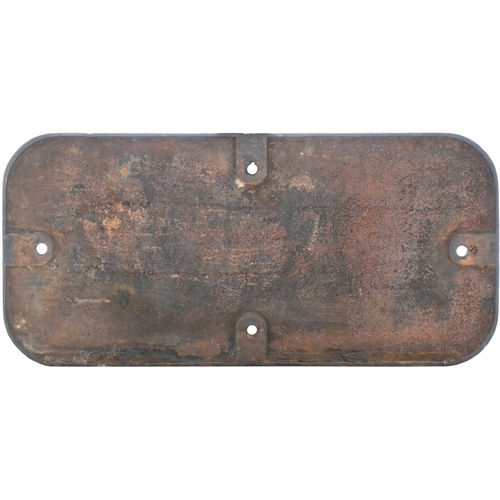 45 - A GWR cabside numberplate, 1371, from a Collett 1366 Class 0-6-0PT, built at Swindon in 1934. Alloca... 