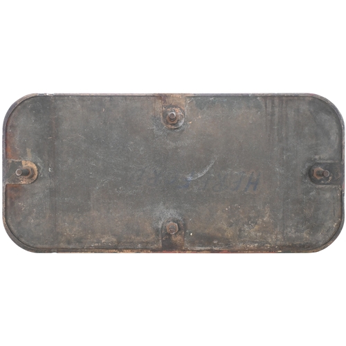 58 - A GWR cabside numberplate, 1404, from a Collett 4800/1400 class 0-4-2T, built at Swindon in 1932 and... 