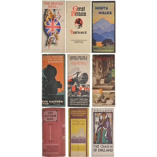 1012 - LMS/LNER, etc. pictorial brochures. (9) (Dispatch by P&P Agent/Collect from Banbury Depot)