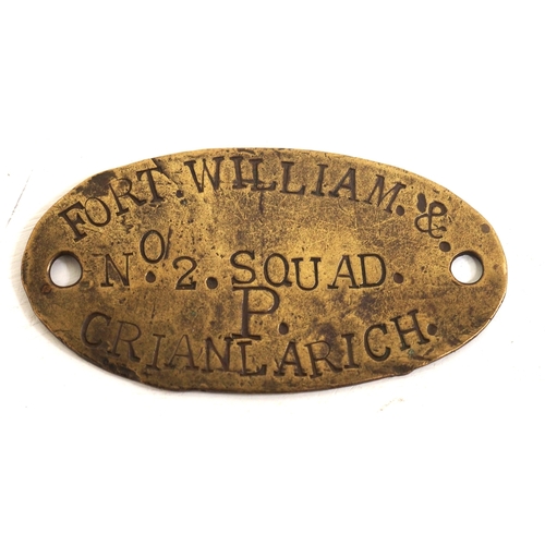 1015 - Brass double sided key fob - 