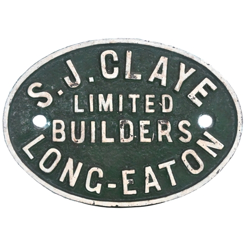 1035 - Two C/I Wagonplates - SJ CLAYE LONG EATON, GR TURNER 1948. (2) (C3) (Dispatch by P&P Agent/Collect f... 