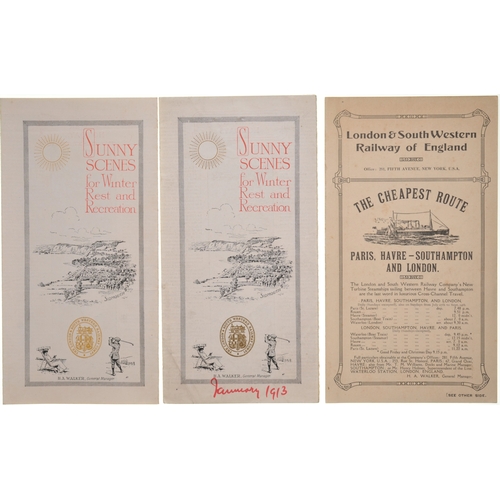 1053 - LSWR brochures, Sidmouth, Golf Links, Lower Fares, New Link, etc. (11) (Dispatch by P&P Agent/Collec... 