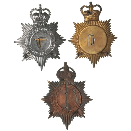 1057 - Badges, BTC Police, all different patterns, large size. (3) (CHOC)(Dispatch by P&P Agent/Collect fro... 