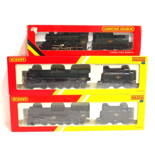 1489 - Hornby 00 Gauge locomotives - 9F 92221 (R2880), 9F 92220 EVENING ...