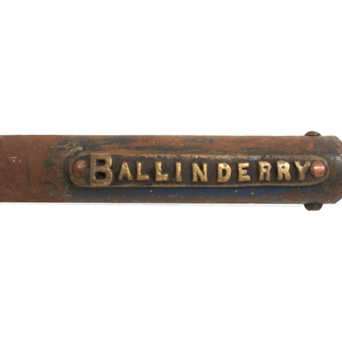 523 - Webb and Thompson large train staff, BALLINDERRY-CRUMLIN, from the GNR(I) Lisburn to Antrim route, w... 