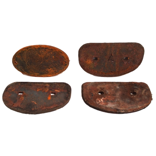 528 - Four C/I Wagonplates - SR 1743, SR 14T 39571, LNER 20T 1937 DARLINGTON 194060, LMS 20T 492261. (4) (... 