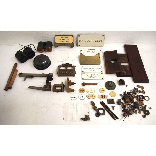 A good selection (box) of Signal Box instrument spares with a Western ...