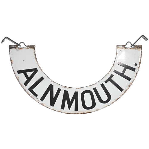 11 - An LNER lamp tablet, ALNMOUTH, from the Newcastle to Berwick section of the East Coast Main Line, th... 