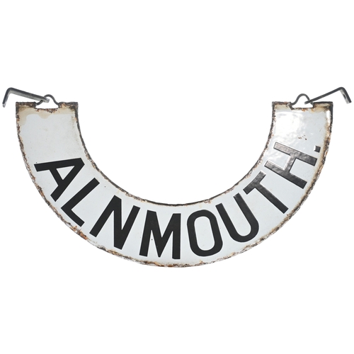 11 - An LNER lamp tablet, ALNMOUTH, from the Newcastle to Berwick section of the East Coast Main Line, th... 