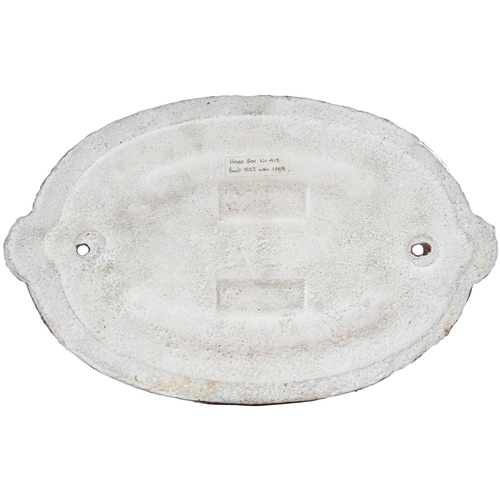 27 - A wagonplate, THE ASHBURY RAILWAY CARRIAGE AND IRON COMPANY LIMITED, BUILDERS MANCHESTER. A note on ... 