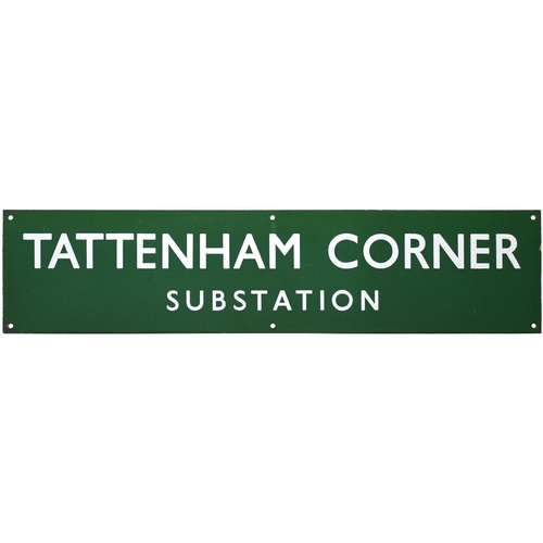 30 - A BR(S) name sign, TATTENHAM CORNER SUBSTATION, (flangeless), from the terminus of the branch from P... 