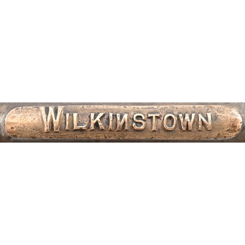 46 - A Webb and Thompson large train staff, WILKINSTOWN-NAVAN JCTN, from the Midland Great Western Dublin... 