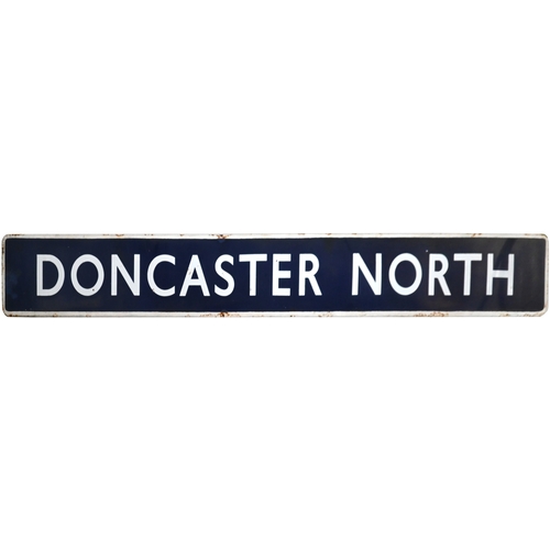 51 - An LNER signal box nameboard, DONCASTER NORTH, (f/f), a famous East Coast Main Line location. The bo... 