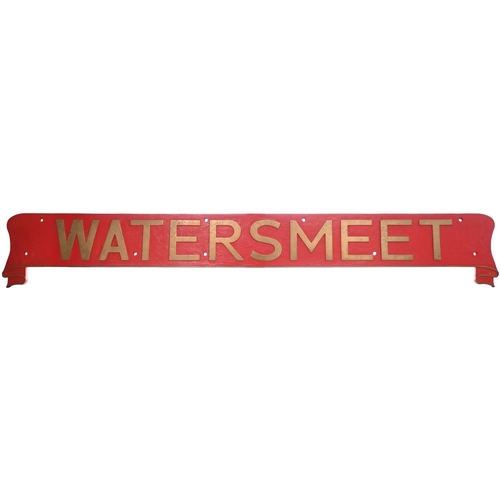 52 - A locomotive nameplate, WATERSMEET, together with its matching WEST COUNTRY CLASS scroll, from the B... 