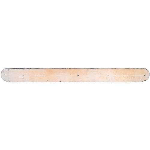 57 - An LNER seat back plate, SAWBRIDGEWORTH, from the Liverpool Street to Cambridge main line, the stati... 