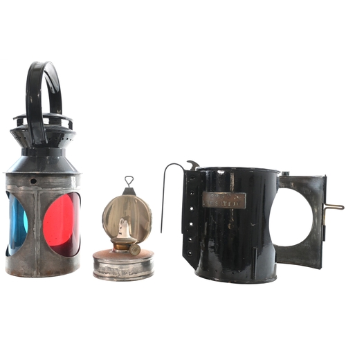60 - An M&GN three aspect handlamp with a brass plate, 2268, LONG SUTTON, from the Spalding to Sutton Bri... 