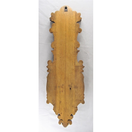 7 - A Late Victorian / Early Edwardian Carved Honey Oak Hall Barometer, Benetfink & Co. Ltd, Cheapside L... 