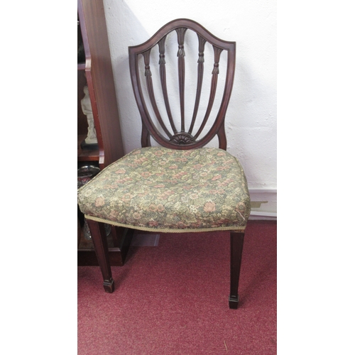 2 - A 19th C mahogany Hepplewhite style single chair