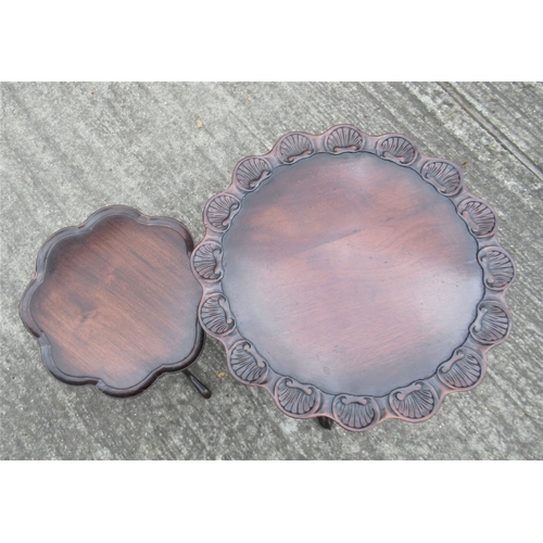 113 - Two Mahogany occasional tables.
MUST BE COLLECTED. WE WILL NOT SHIP THIS ITEM.