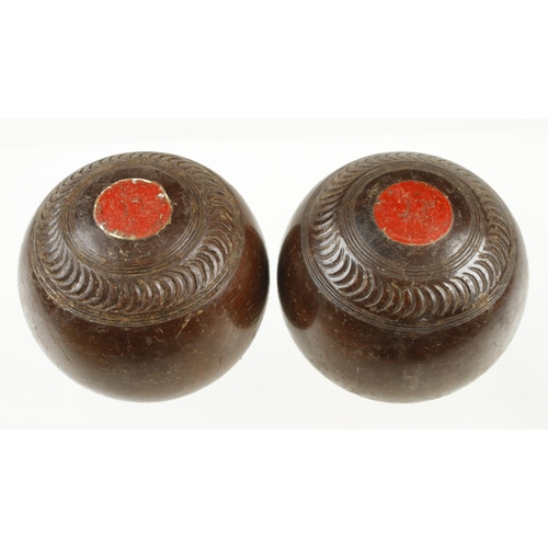 128 - A set of 4 bowls with two jacks G