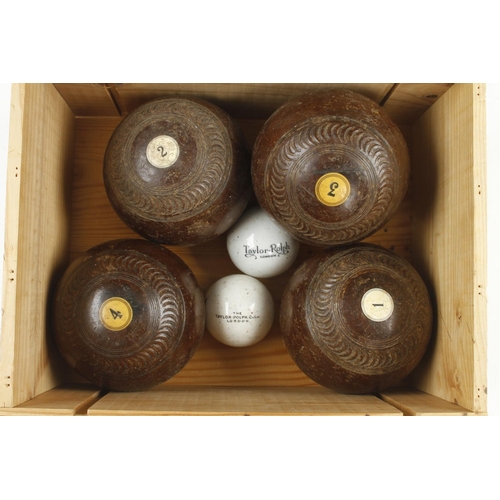 128 - A set of 4 bowls with two jacks G