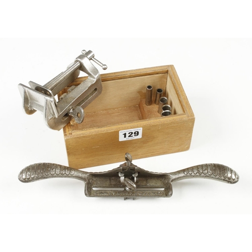 129 - A STANLEY No 59 dowelling jig and a No 66 hand beader with one cutter G+