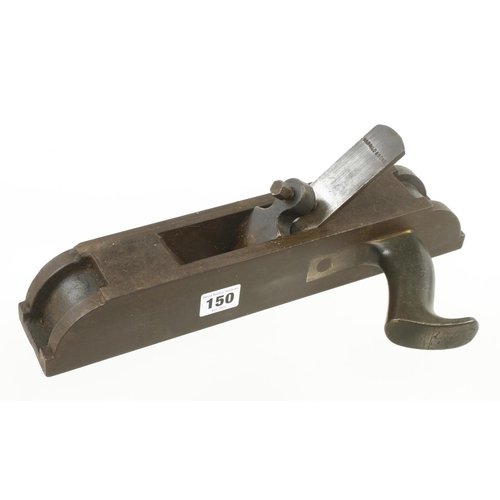 150 - A rare heavy lead trimming shoot plane with brass handle by HARRILD & SON London with orig named iro... 