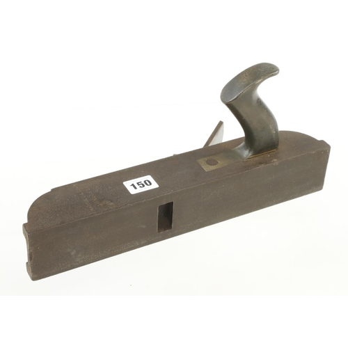 150 - A rare heavy lead trimming shoot plane with brass handle by HARRILD & SON London with orig named iro... 
