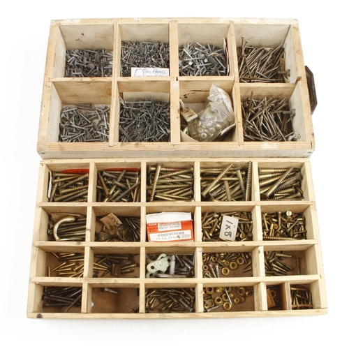 160 - Six trays of nails etc G