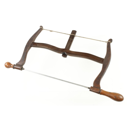 167 - A decorative beech bowsaw with boxwood handles G
