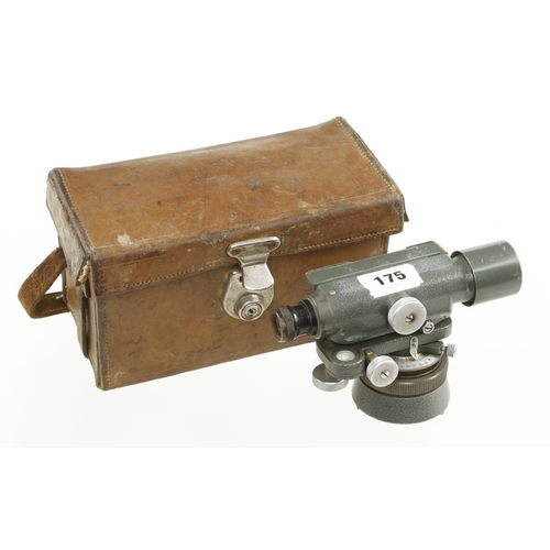 175 - A surveyors level by WATTS No 95252 in tatty leather case