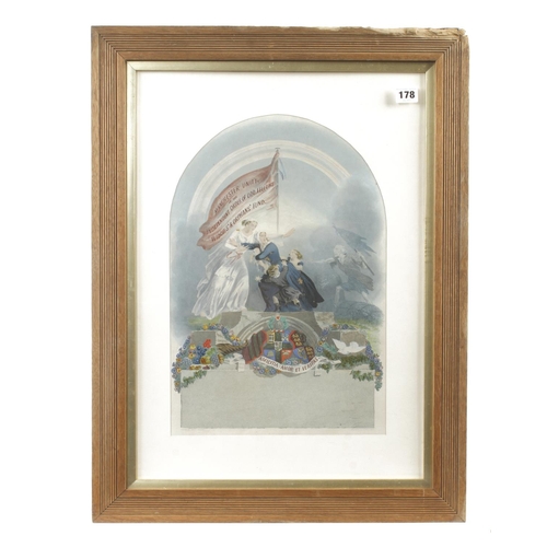 178 - A framed certificate; Manchester Unity of the Independent Order of Odd Fellows Widows and Orphans Fu... 