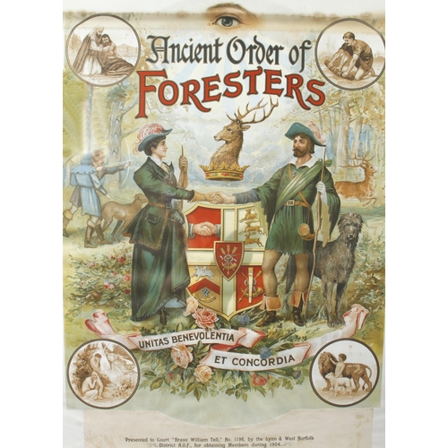 179 - A framed certificate: Ancient Order of Foresters 1904 32