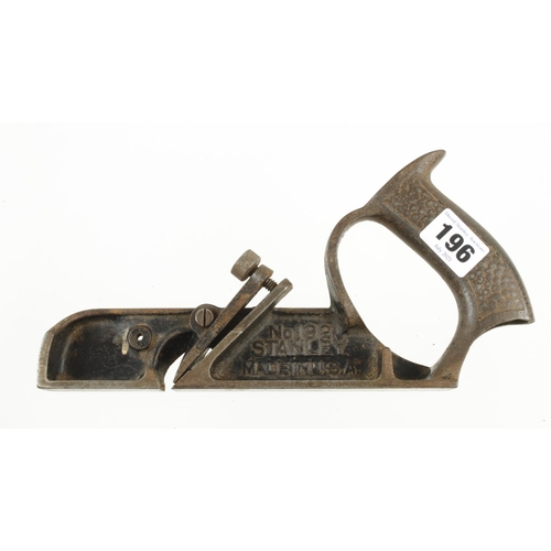196 - A USA STANLEY No 192 lacks iron and depth stop G
