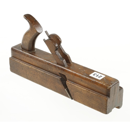 213 - A twin iron handled stick and rebate plane by WILCOCK G