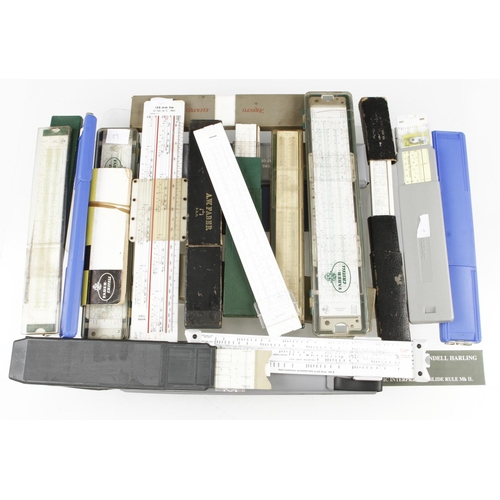676 - 20 various slide rules by FABER, ARISTO etc G