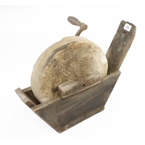 70 - A hand grindstone G-