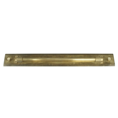 825 - An architects heavy brass rolling rule by DAVIS & SON Derby G++