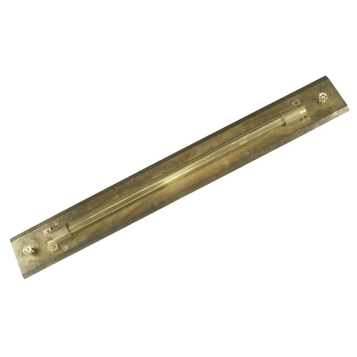 825 - An architects heavy brass rolling rule by DAVIS & SON Derby G++