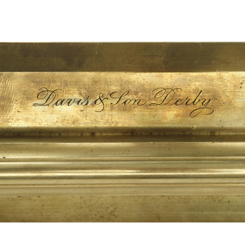 825 - An architects heavy brass rolling rule by DAVIS & SON Derby G++