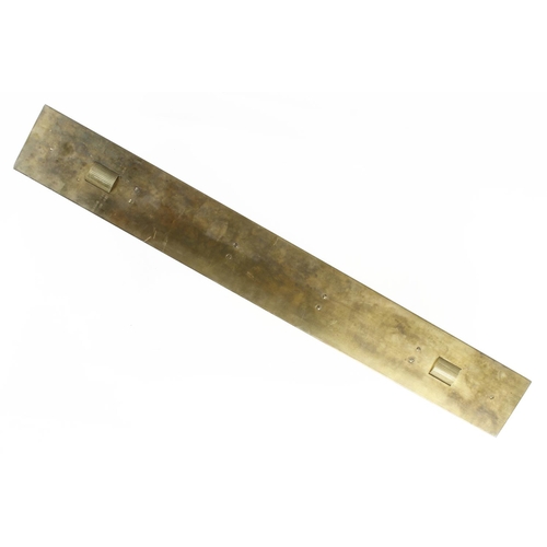 825 - An architects heavy brass rolling rule by DAVIS & SON Derby G++