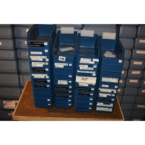 145 - Quantity of plastic parts bins                                        

Subject to VAT