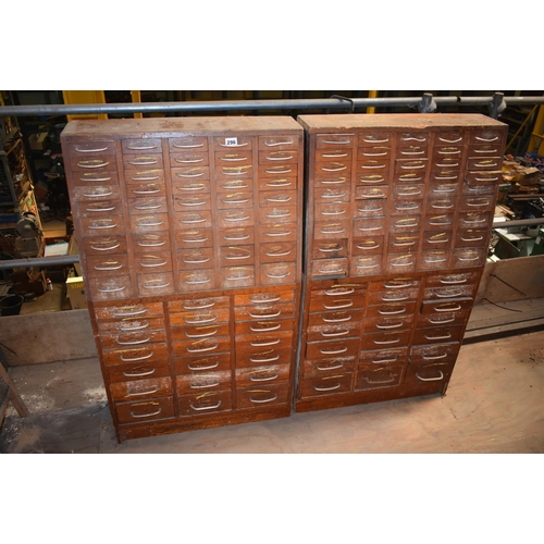 296 - A pair of wooden multi drawer cabinets                     


Subject to VAT